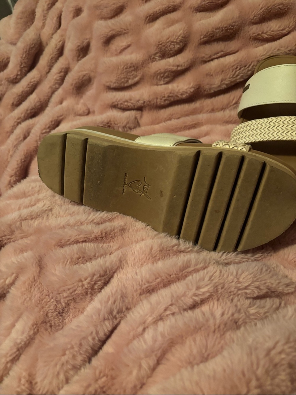Reef Women’s Cream and Tan Slip-On Dual Strap Sandals - Picture 6 of 7